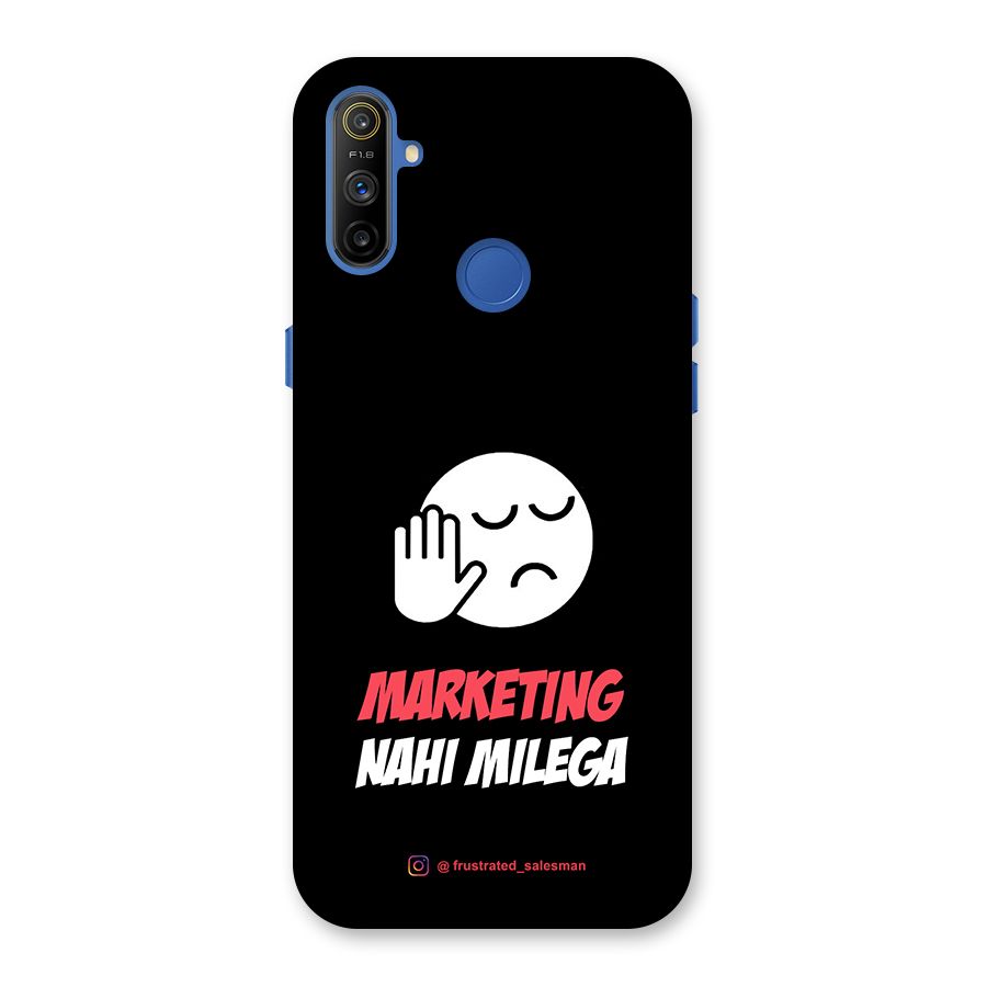 Marketing Nahi Milega Black Back Case for Realme Narzo 10A