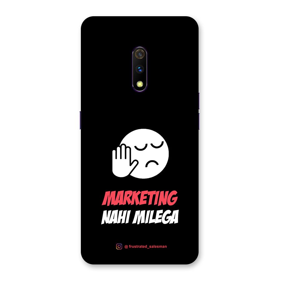 Marketing Nahi Milega Black Back Case for Realme X
