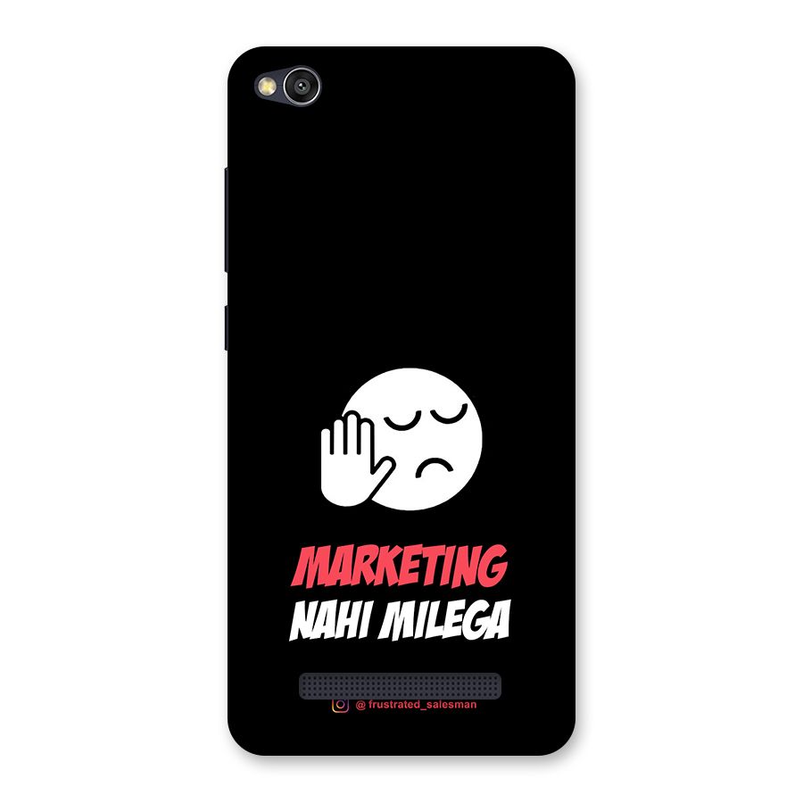Marketing Nahi Milega Black Back Case for Redmi 4A