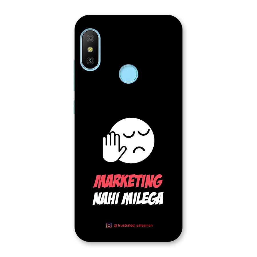 Marketing Nahi Milega Black Back Case for Redmi 6 Pro