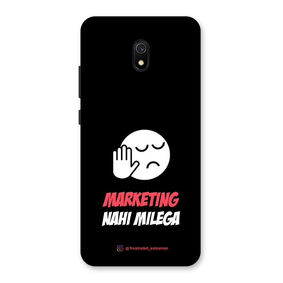 Marketing Nahi Milega Black Back Case for Redmi 8A