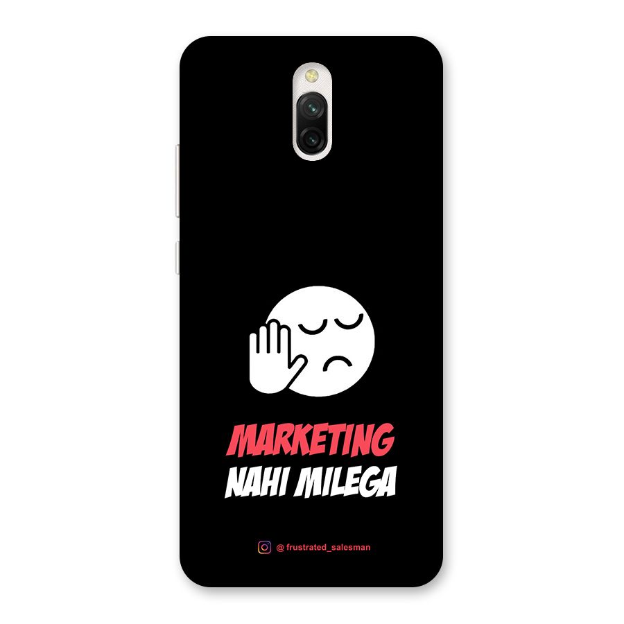 Marketing Nahi Milega Black Back Case for Redmi 8A Dual