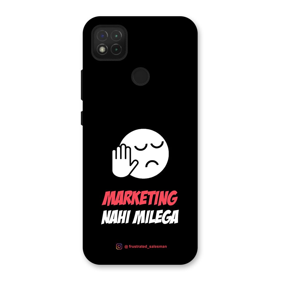 Marketing Nahi Milega Black Back Case for Redmi 9C