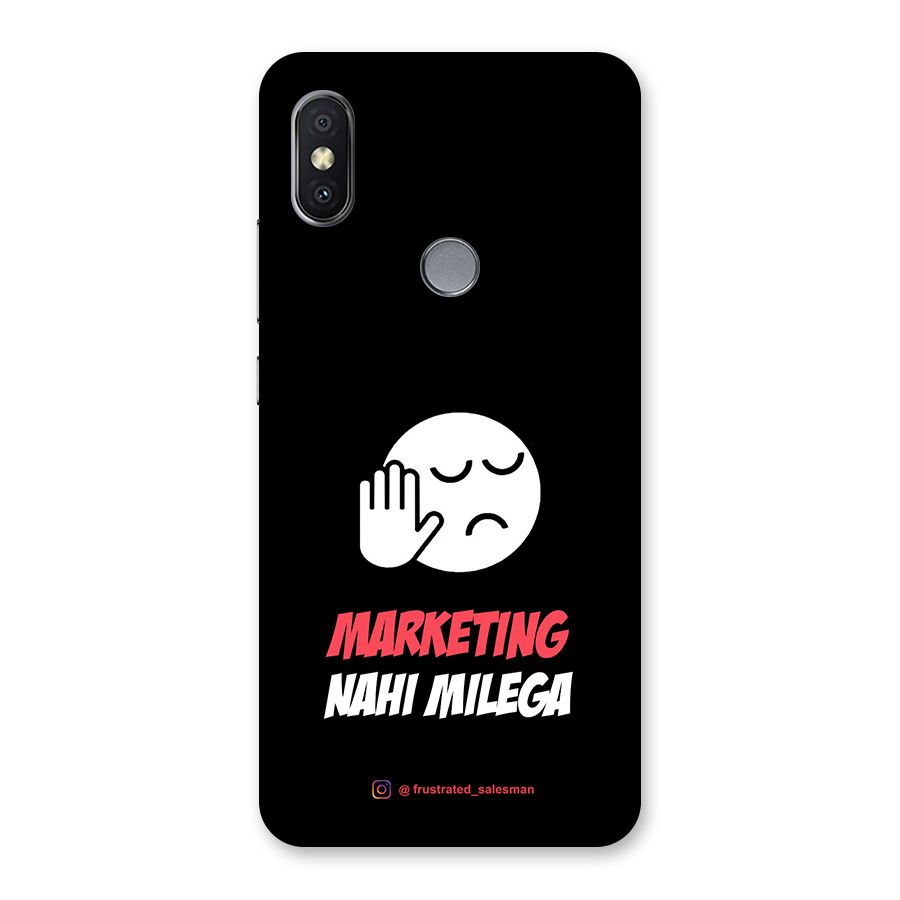 Marketing Nahi Milega Black Back Case for Redmi Y2