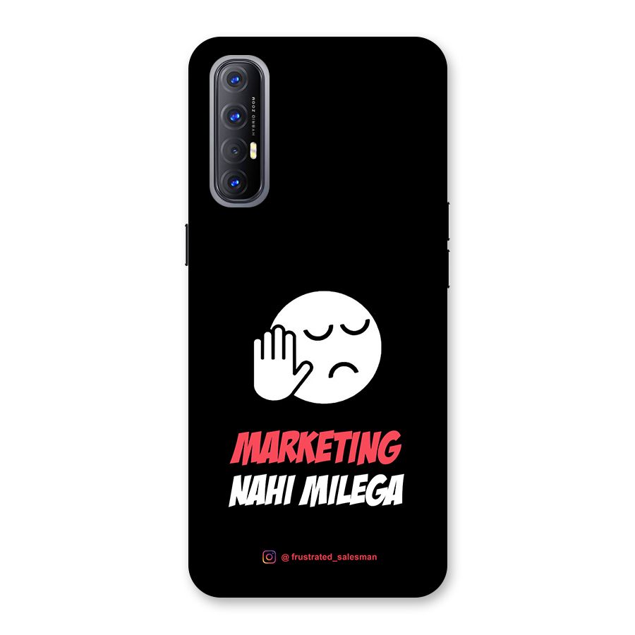 Marketing Nahi Milega Black Back Case for Reno3 Pro