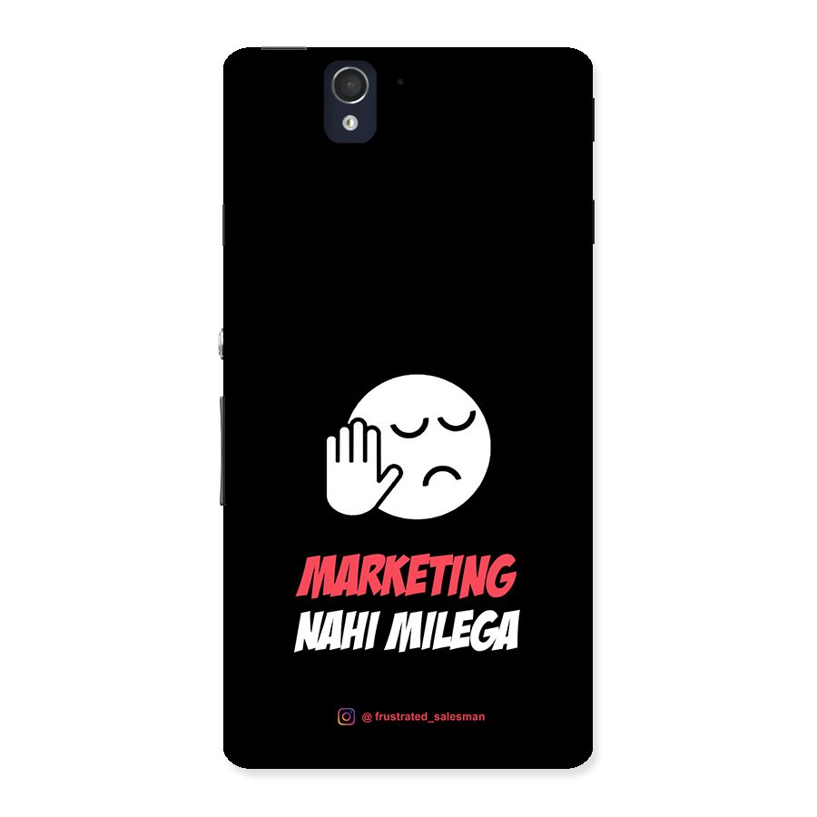 Marketing Nahi Milega Black Back Case for Sony Xperia Z