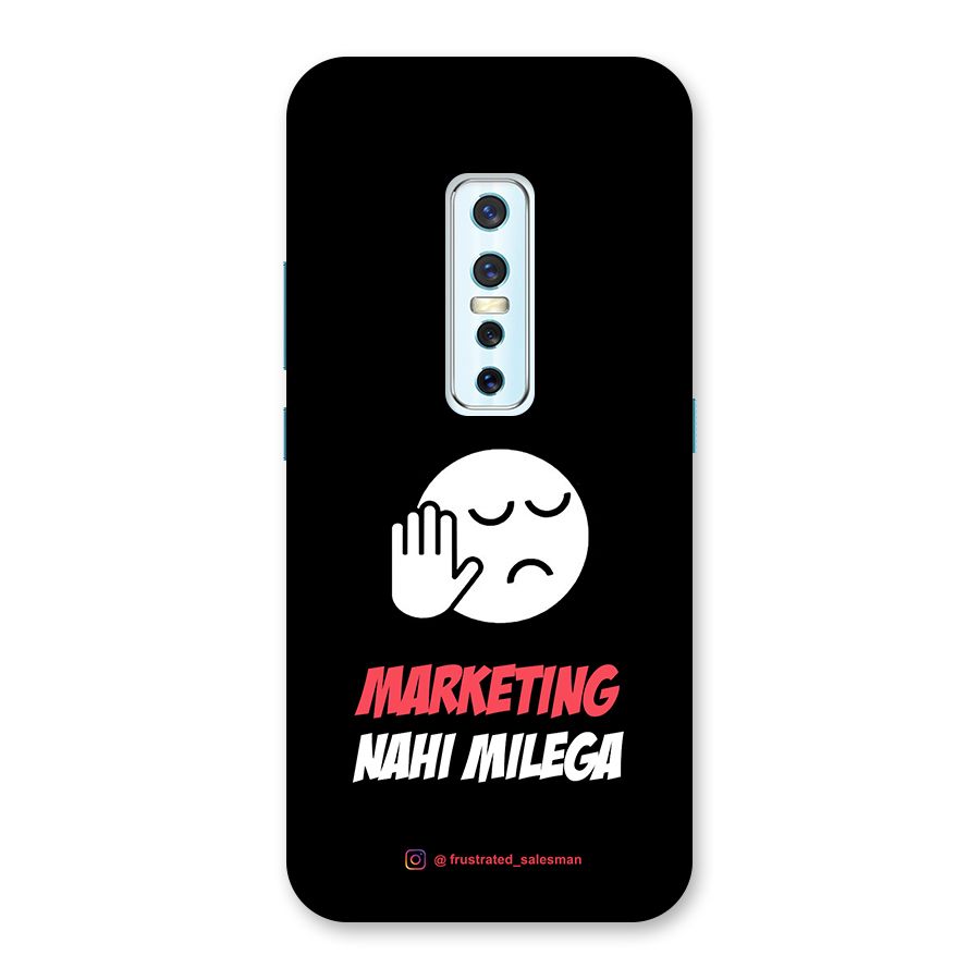 Marketing Nahi Milega Black Back Case for Vivo V17 Pro