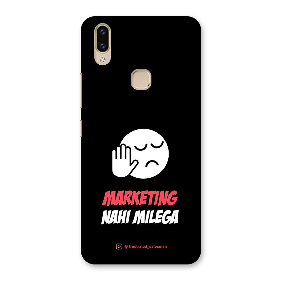 Marketing Nahi Milega Black Back Case for Vivo V9