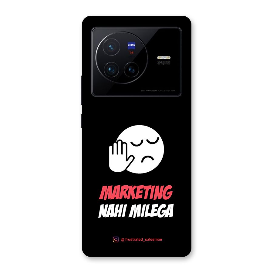 Marketing Nahi Milega Black Back Case for Vivo X80