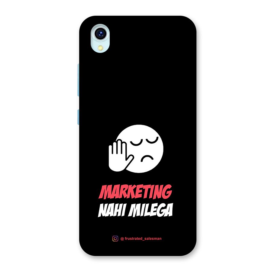 Marketing Nahi Milega Black Back Case for Vivo Y1s