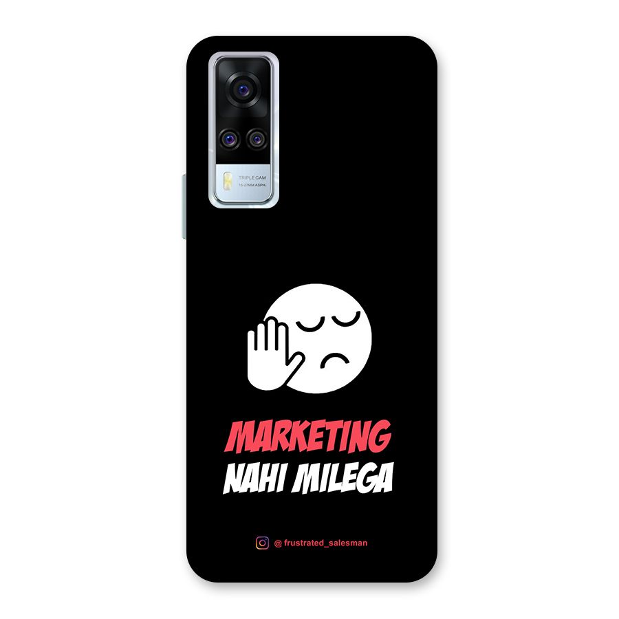 Marketing Nahi Milega Black Back Case for Vivo Y31