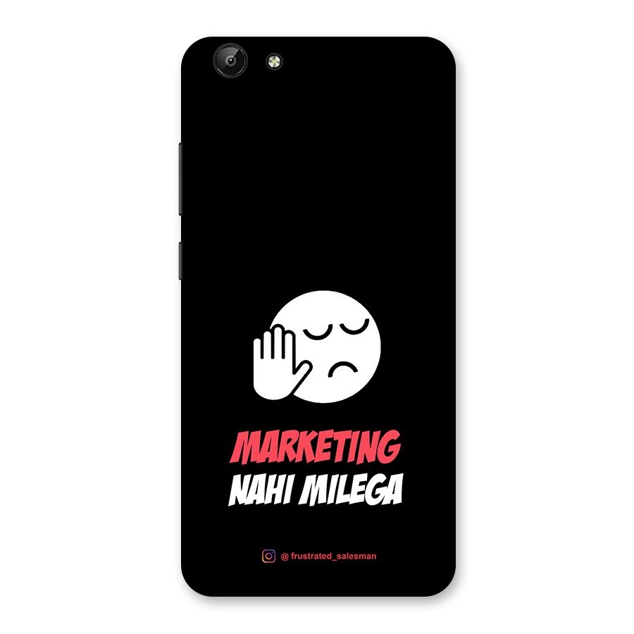 Marketing Nahi Milega Black Back Case for Vivo Y69