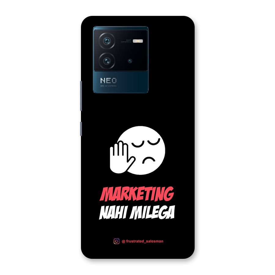 Marketing Nahi Milega Black Back Case for Vivo iQOO Neo 6 5G