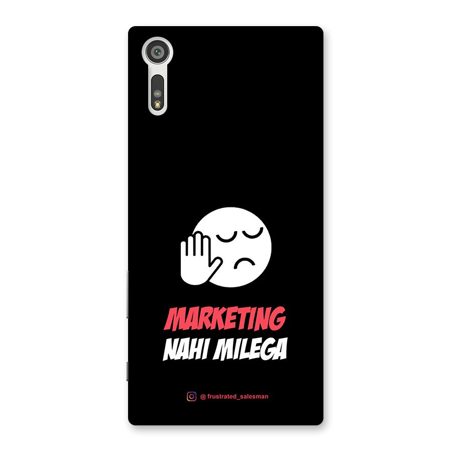 Marketing Nahi Milega Black Back Case for Xperia XZ