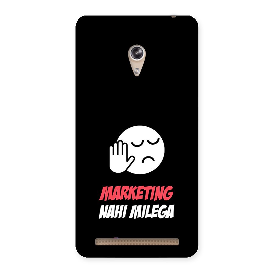 Marketing Nahi Milega Black Back Case for Zenfone 6