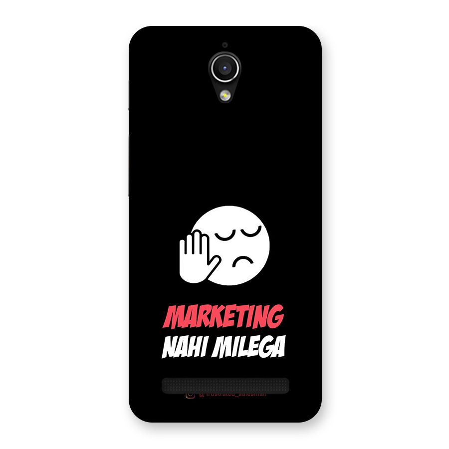 Marketing Nahi Milega Black Back Case for Zenfone Go