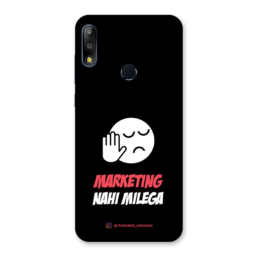 Marketing Nahi Milega Black Back Case for Zenfone Max Pro M2