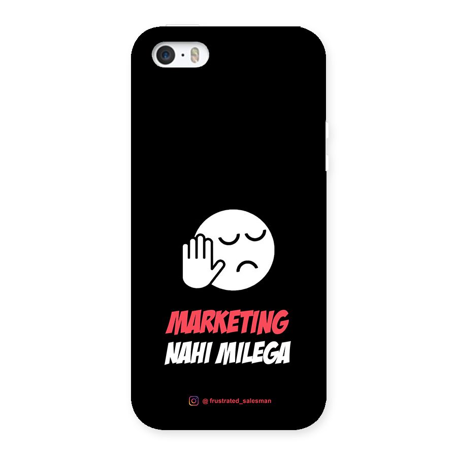 Marketing Nahi Milega Black Back Case for iPhone SE