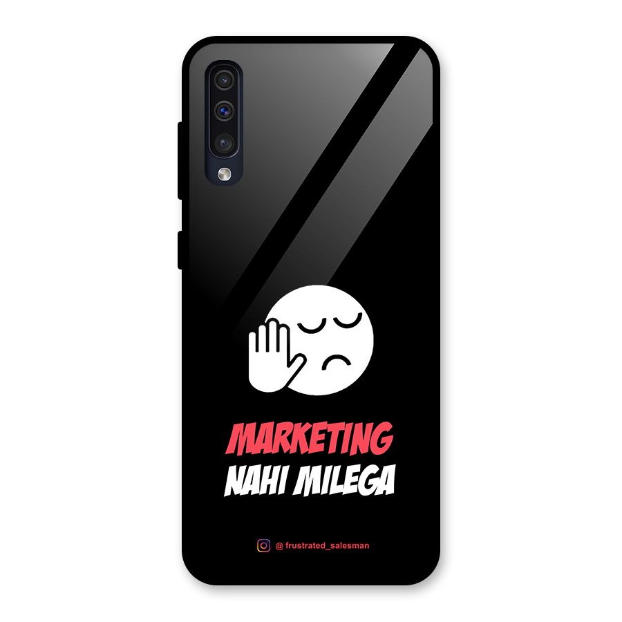 Marketing Nahi Milega Black Glass Back Case for Galaxy A30s