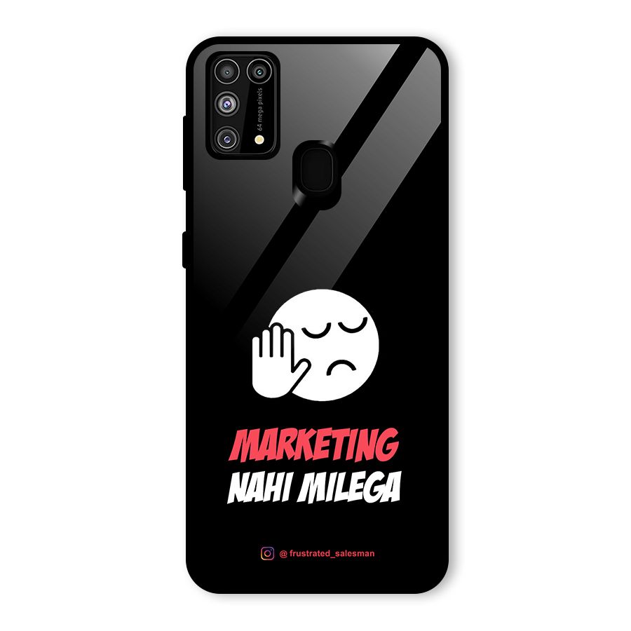 Marketing Nahi Milega Black Glass Back Case for Galaxy F41