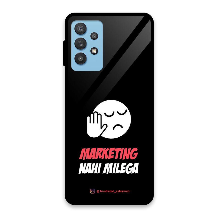 Marketing Nahi Milega Black Glass Back Case for Galaxy M32 5G