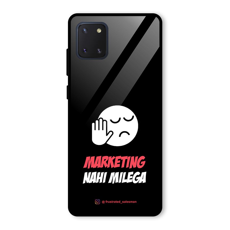 Marketing Nahi Milega Black Glass Back Case for Galaxy Note 10 Lite