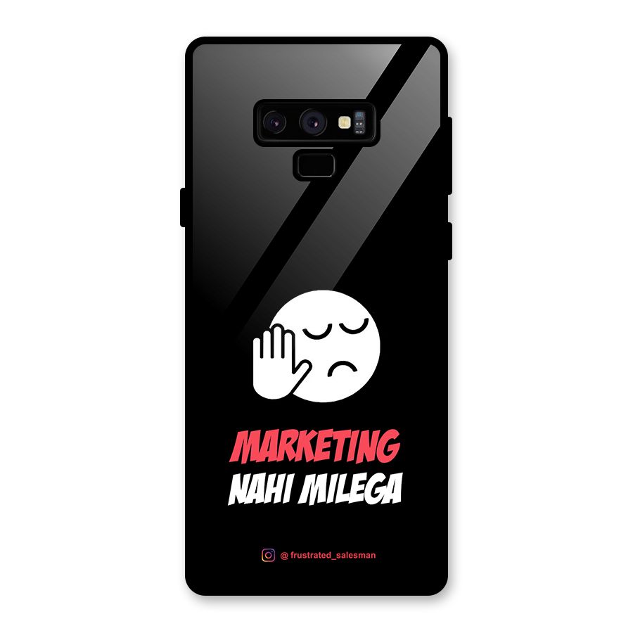 Marketing Nahi Milega Black Glass Back Case for Galaxy Note 9