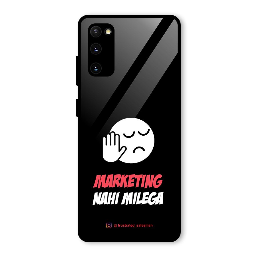 Marketing Nahi Milega Black Glass Back Case for Galaxy S20 FE 5G