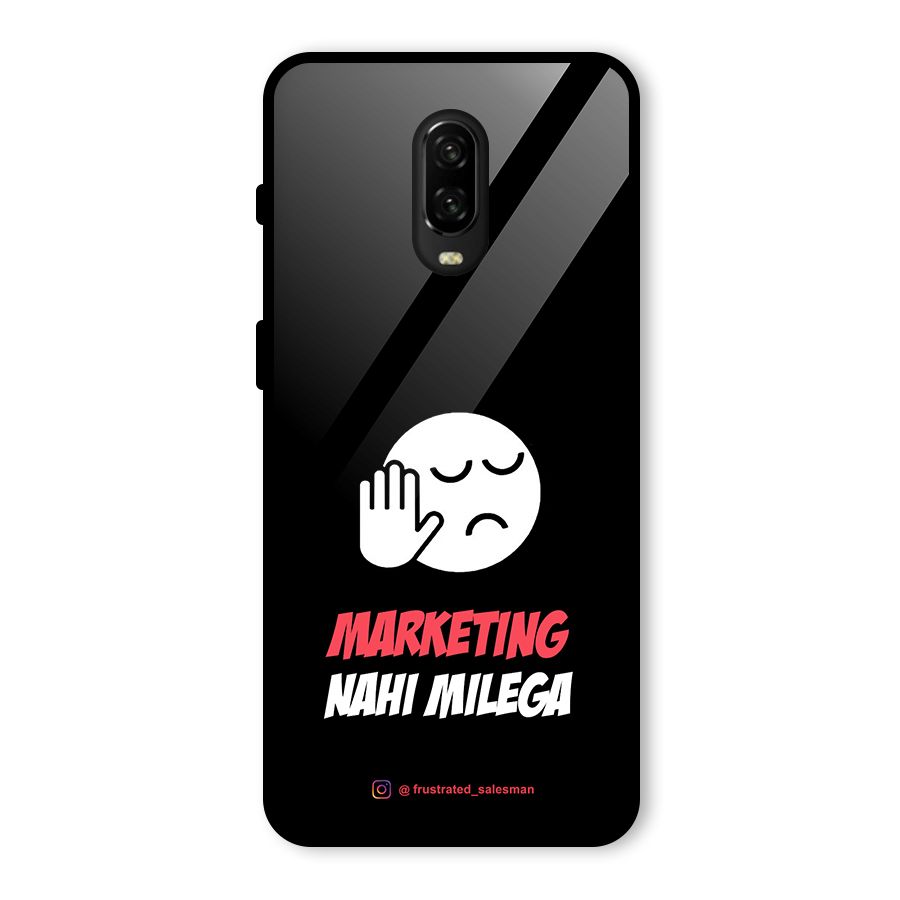 Marketing Nahi Milega Black Glass Back Case for OnePlus 6T