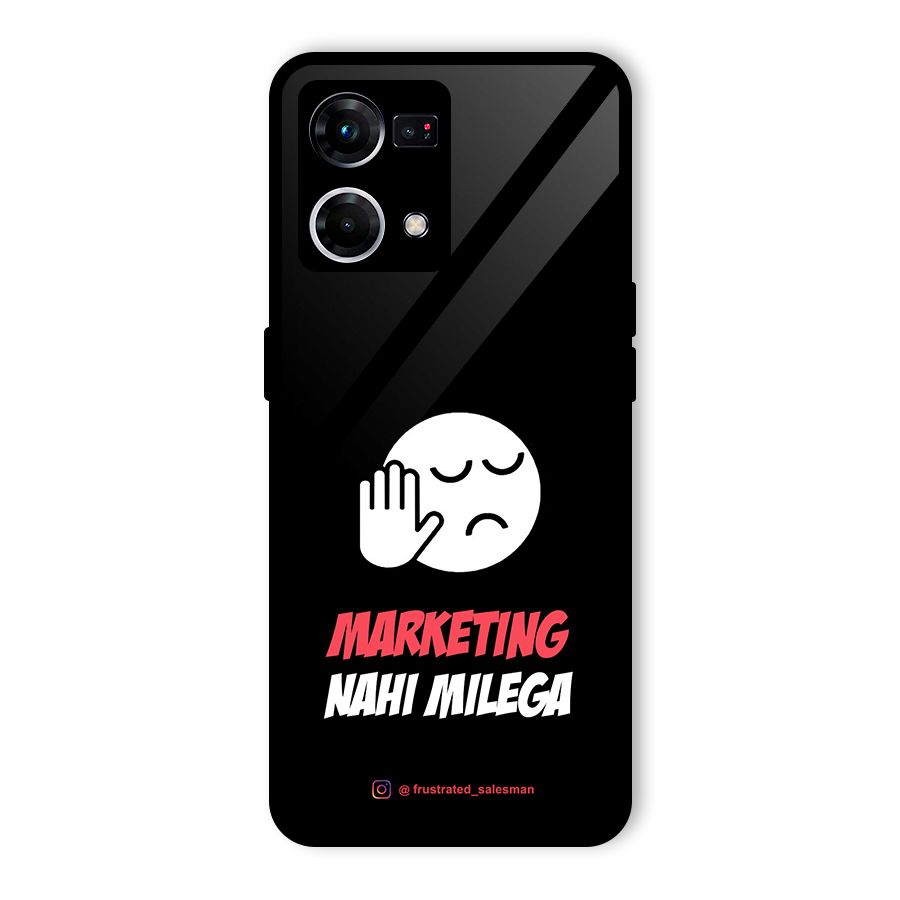 Marketing Nahi Milega Black Glass Back Case for Oppo F21 Pro 4G