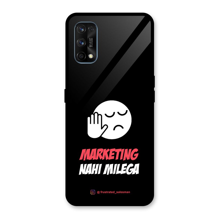 Marketing Nahi Milega Black Glass Back Case for Realme 7 Pro