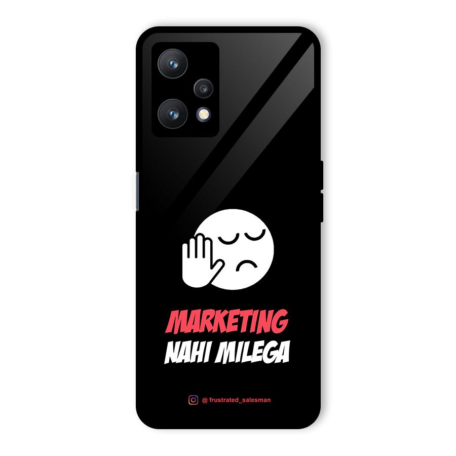Marketing Nahi Milega Black Glass Back Case for Realme 9 Pro 5G