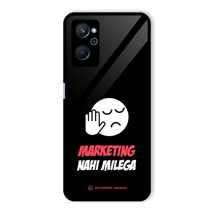 Marketing Nahi Milega Black Glass Back Case for Realme 9i
