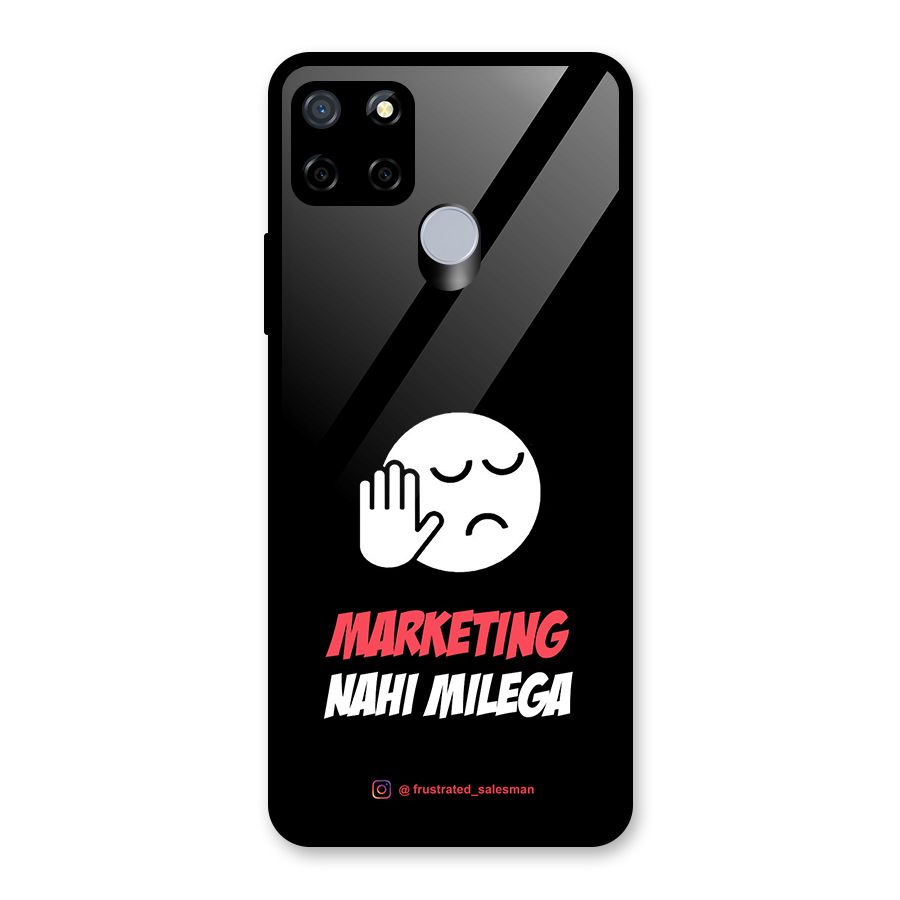 Marketing Nahi Milega Black Glass Back Case for Realme C12