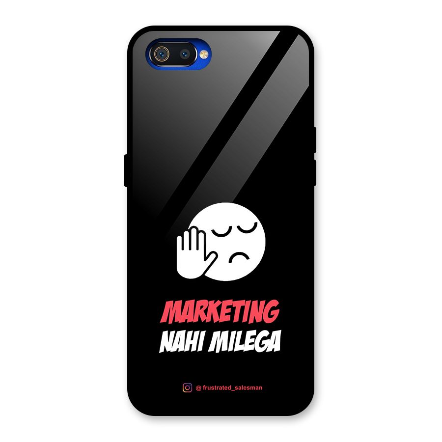 Marketing Nahi Milega Black Glass Back Case for Realme C2