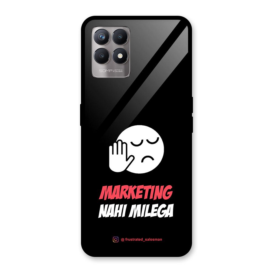 Marketing Nahi Milega Black Glass Back Case for Realme Narzo 50