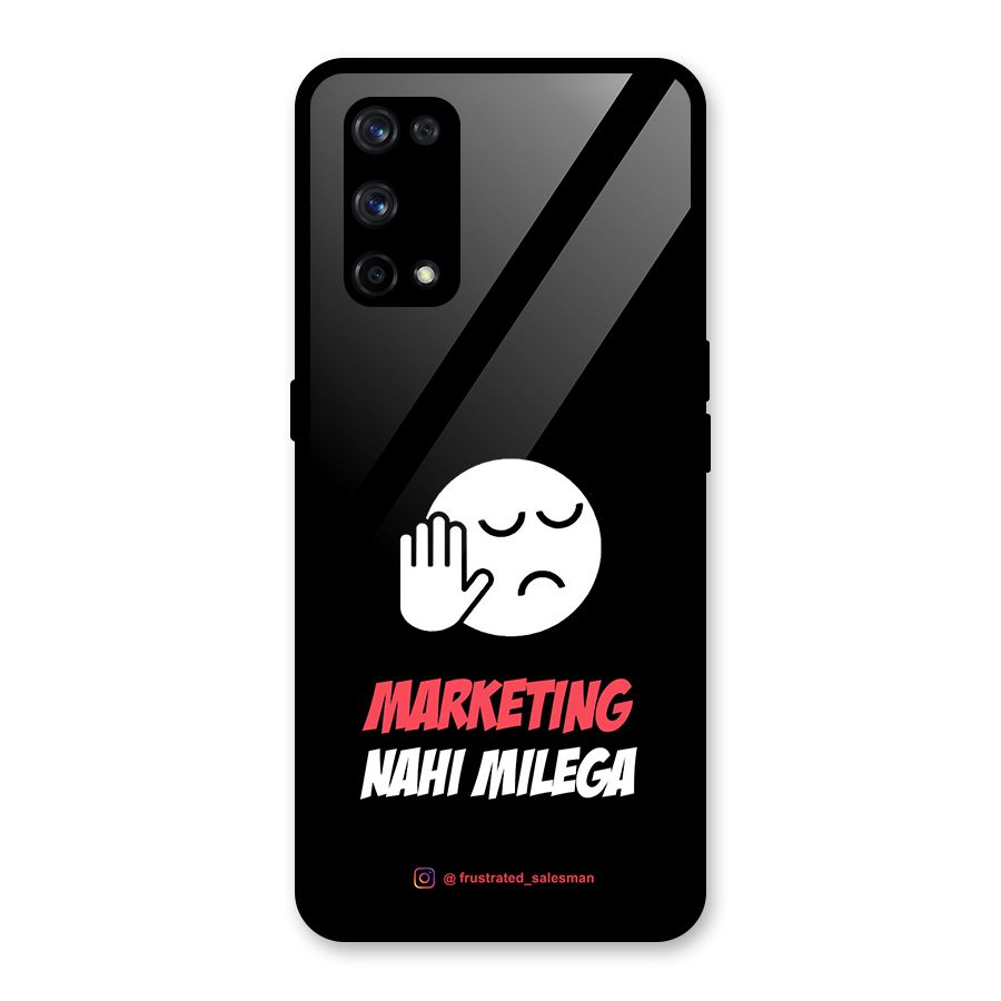 Marketing Nahi Milega Black Glass Back Case for Realme X7 Pro