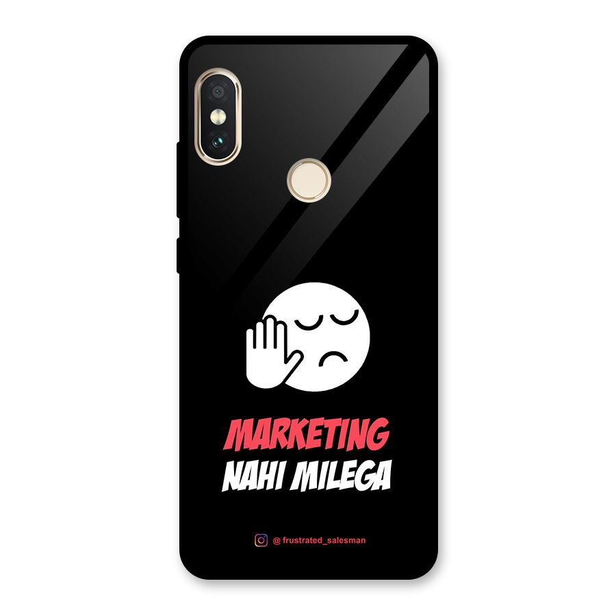 Marketing Nahi Milega Black Glass Back Case for Redmi Note 5 Pro