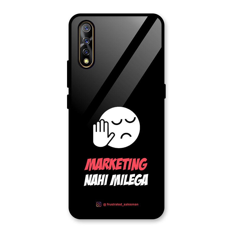 Marketing Nahi Milega Black Glass Back Case for Vivo S1