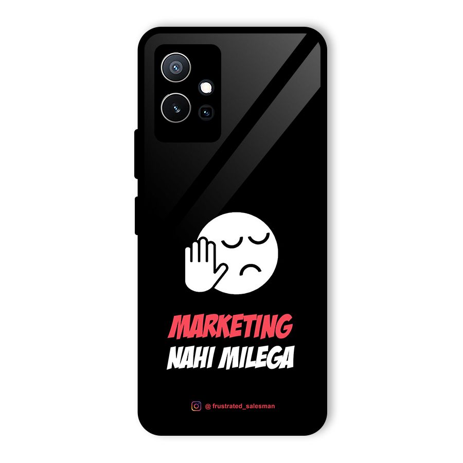 Marketing Nahi Milega Black Glass Back Case for Vivo T1 5G