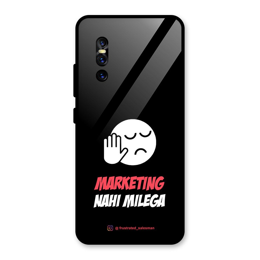 Marketing Nahi Milega Black Glass Back Case for Vivo V15 Pro