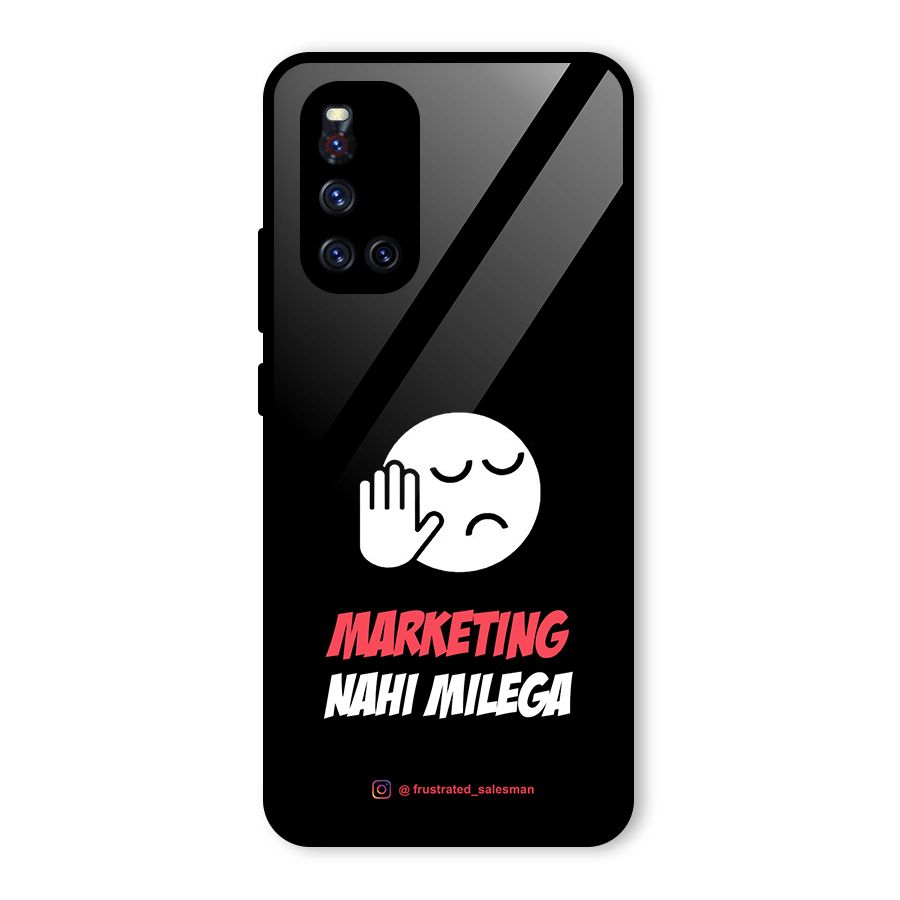 Marketing Nahi Milega Black Glass Back Case for Vivo V19