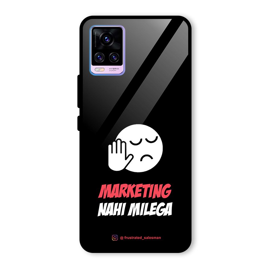 Marketing Nahi Milega Black Glass Back Case for Vivo V20 Pro