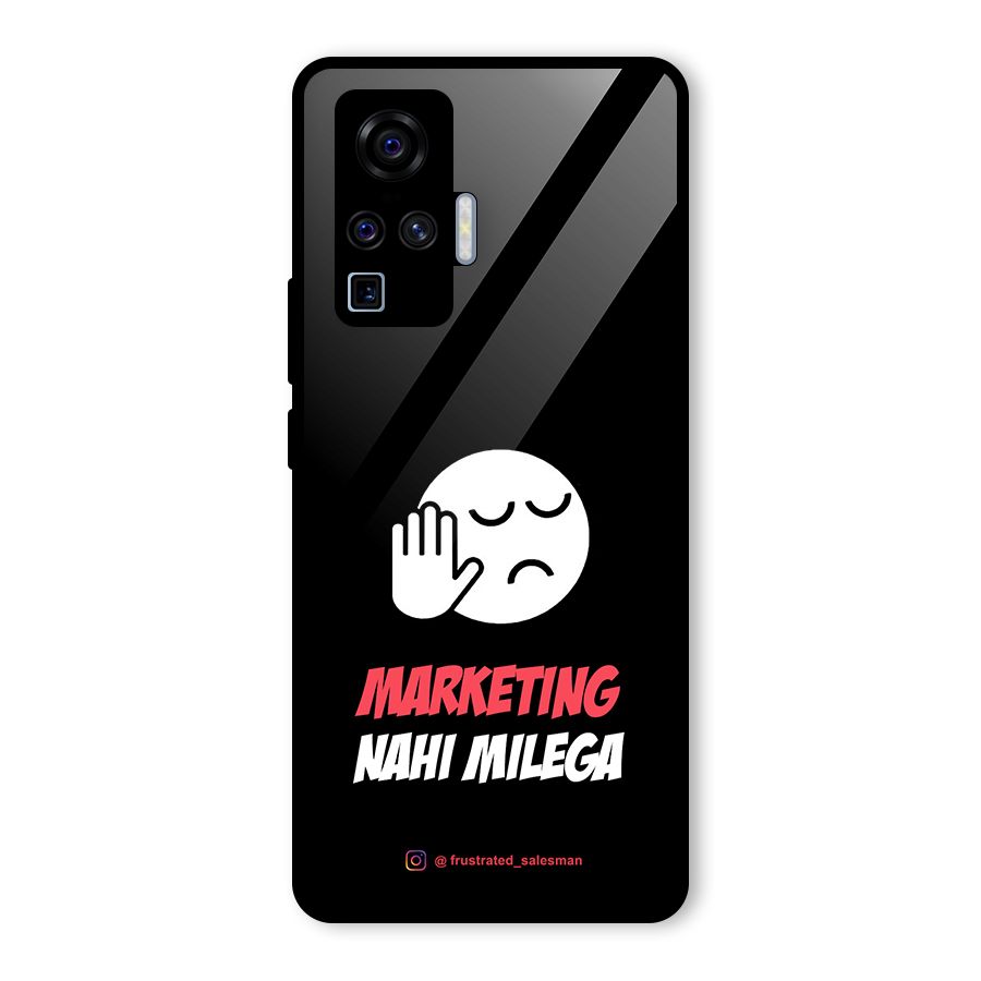 Marketing Nahi Milega Black Glass Back Case for Vivo X50 Pro