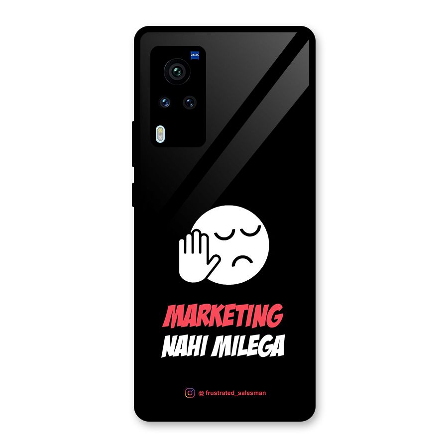 Marketing Nahi Milega Black Glass Back Case for Vivo X60 Pro