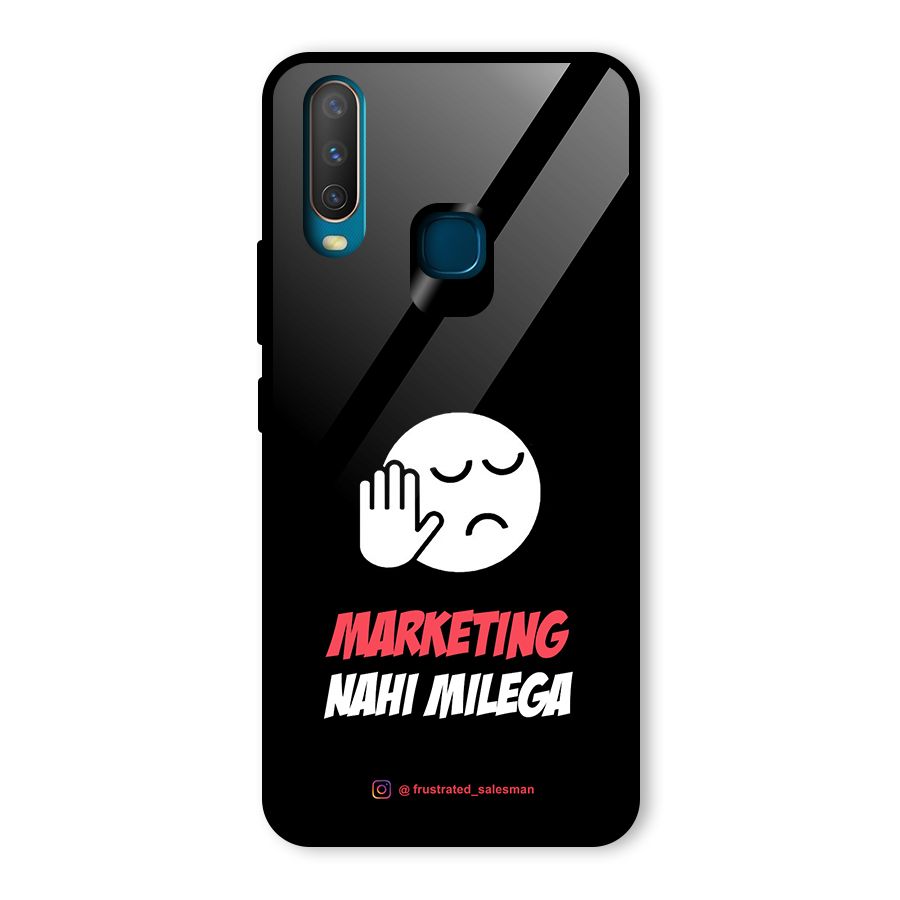 Marketing Nahi Milega Black Glass Back Case for Vivo Y17