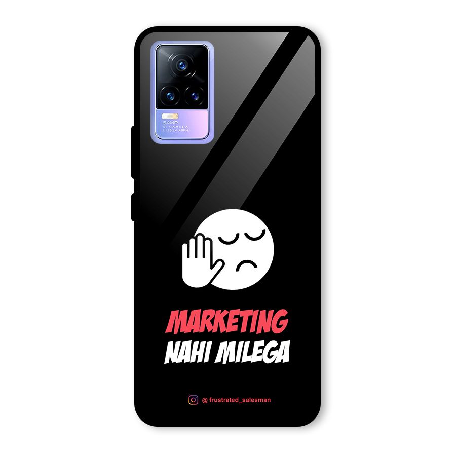 Marketing Nahi Milega Black Glass Back Case for Vivo Y73