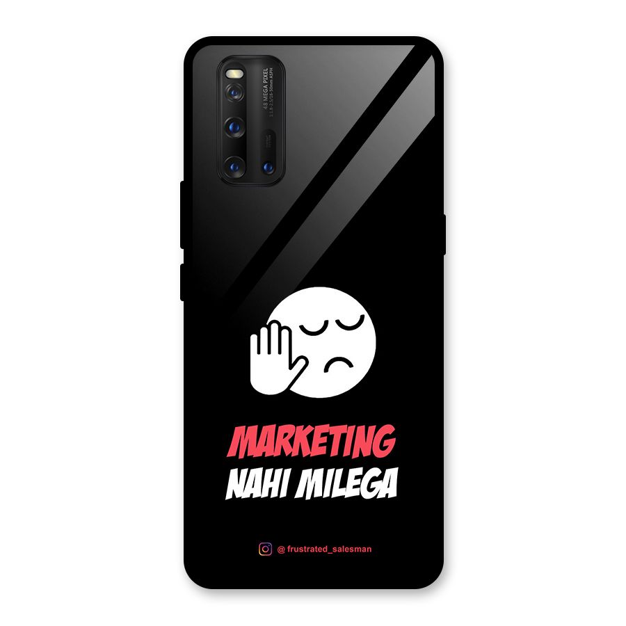 Marketing Nahi Milega Black Glass Back Case for Vivo iQOO 3