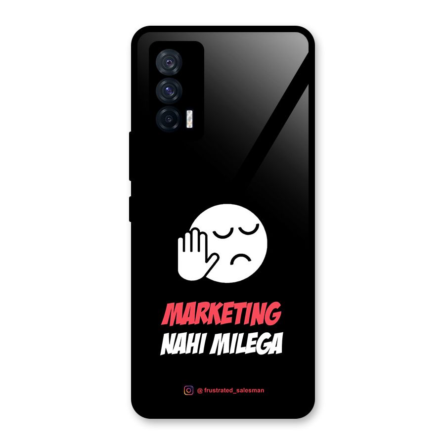 Marketing Nahi Milega Black Glass Back Case for Vivo iQOO 7 5G