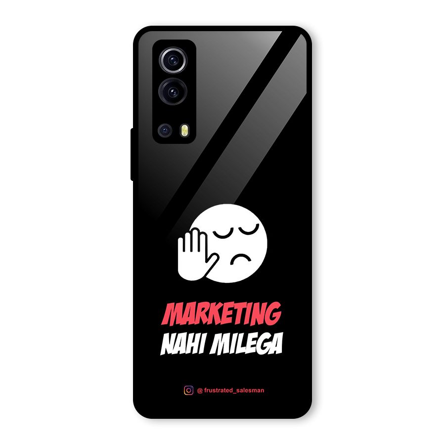 Marketing Nahi Milega Black Glass Back Case for Vivo iQOO Z3